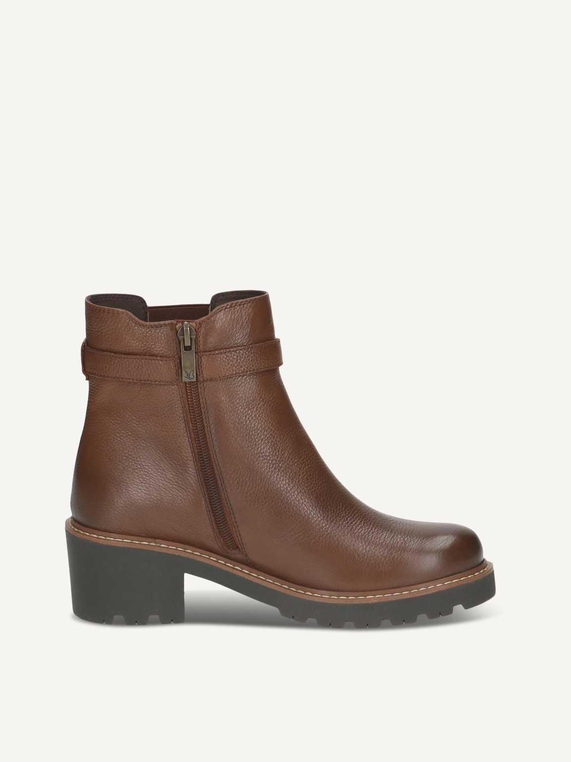 Caprice, Leather Bootie - brown warm lining COGNAC NAPPA, image 3 of 5