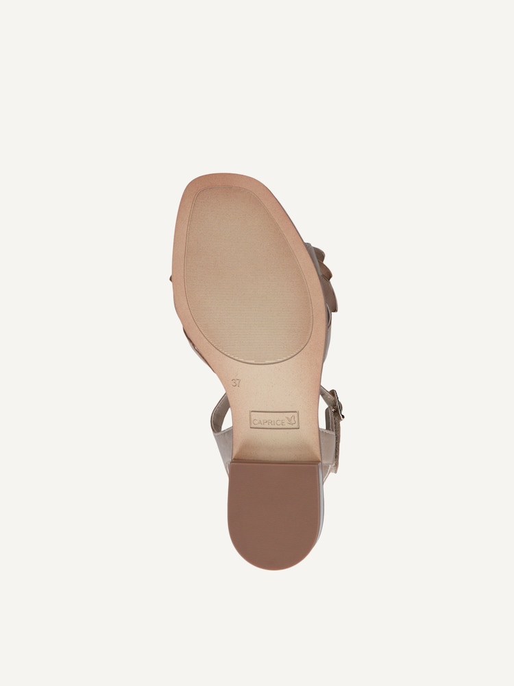 Caprice, Leather Heeled sandal - grey STONE PERL COM, image 5 of 6