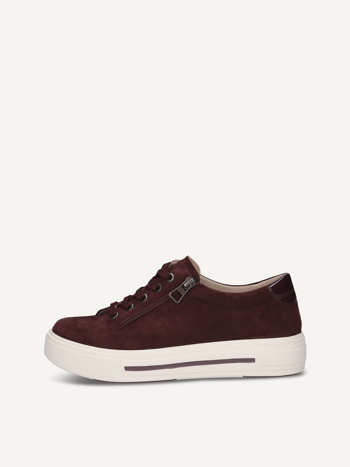 Caprice, Leather Sneaker - red BORDEAUX SUEDE, image 3 of 6
