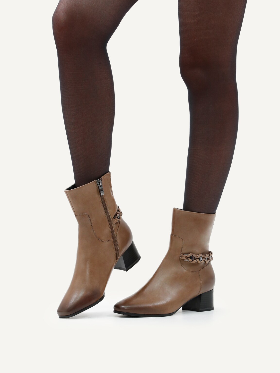 Caprice, Leather Bootie - brown TAUPE NAPPA, image 2 of 6