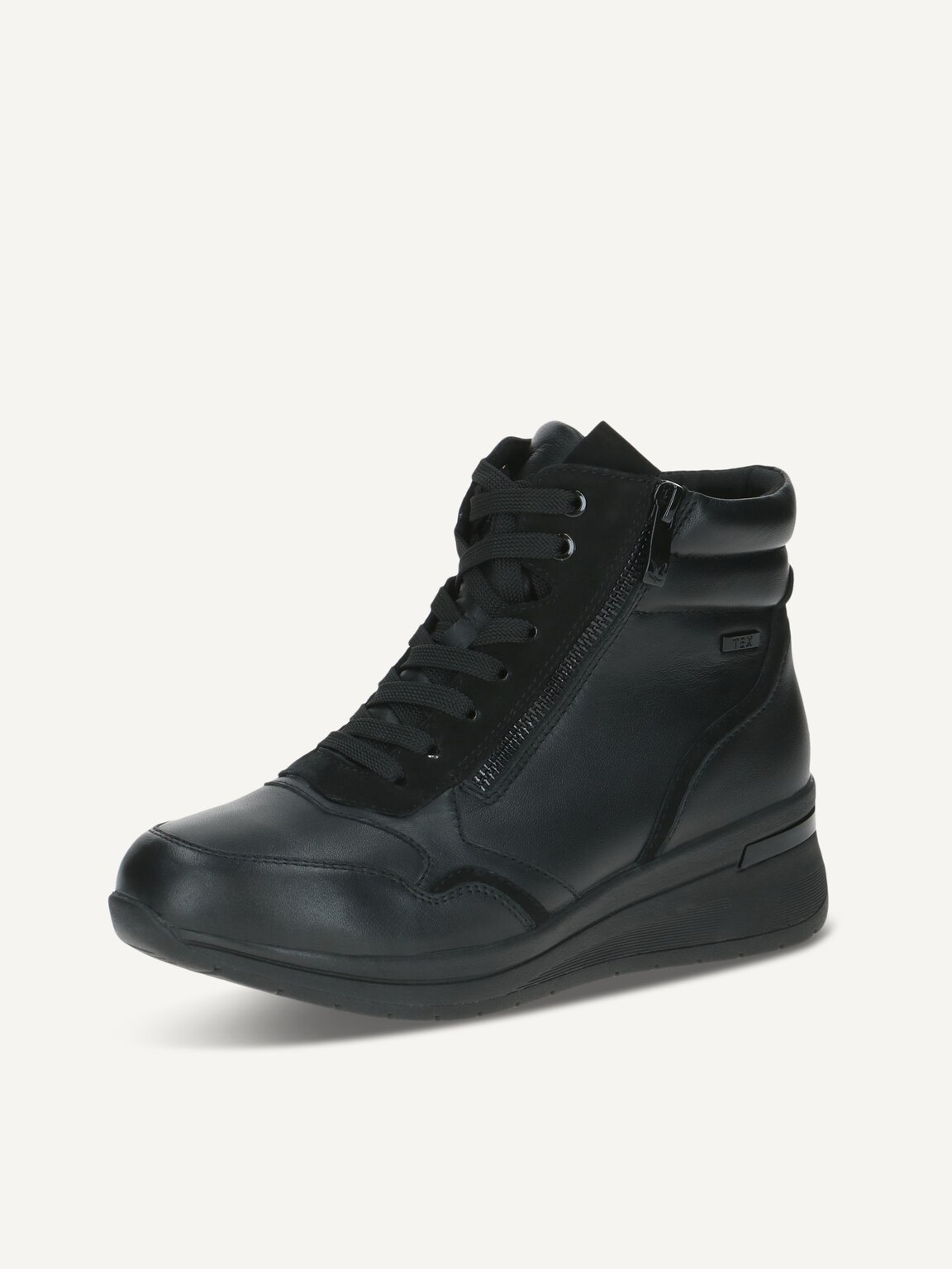 Caprice, Leather Bootie - black warm lining BLACK NAPPA CO, image 1 of 5