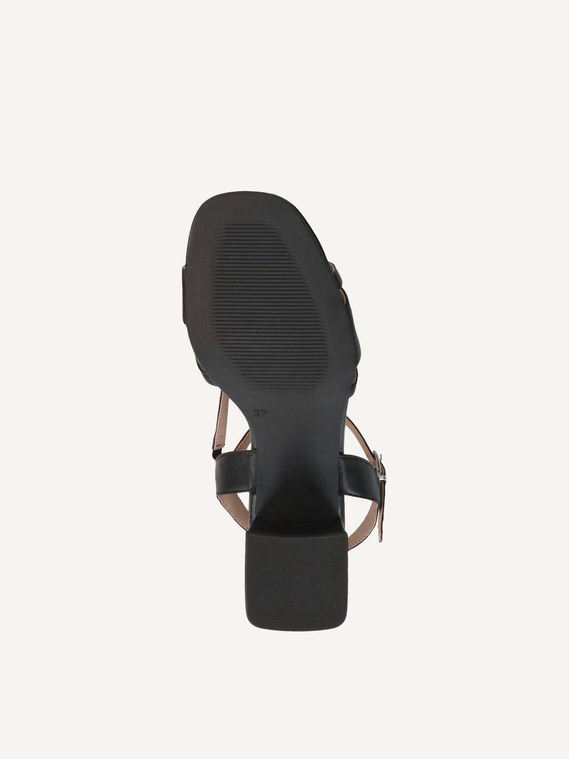 Caprice, Leather Heeled sandal - black BLACK NAPPA, image 4 of 5