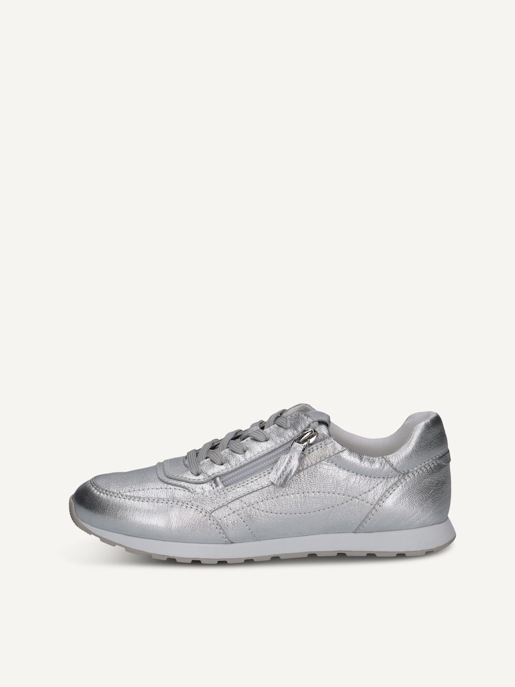 Caprice, Leather Sneaker - metallic SILVER METAL., image 3 of 5