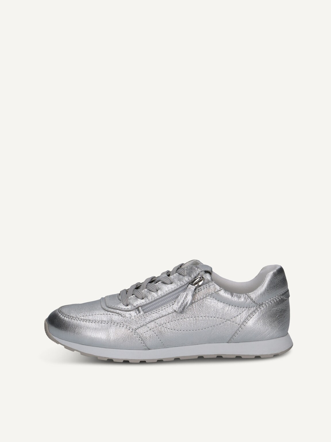 Caprice, Leather Sneaker - metallic SILVER METAL., image 3 of 5