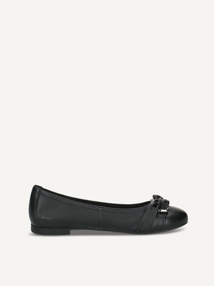 Caprice, Ballerine en cuir - noir BLACK SOFTNAP., image 3 sur 5
