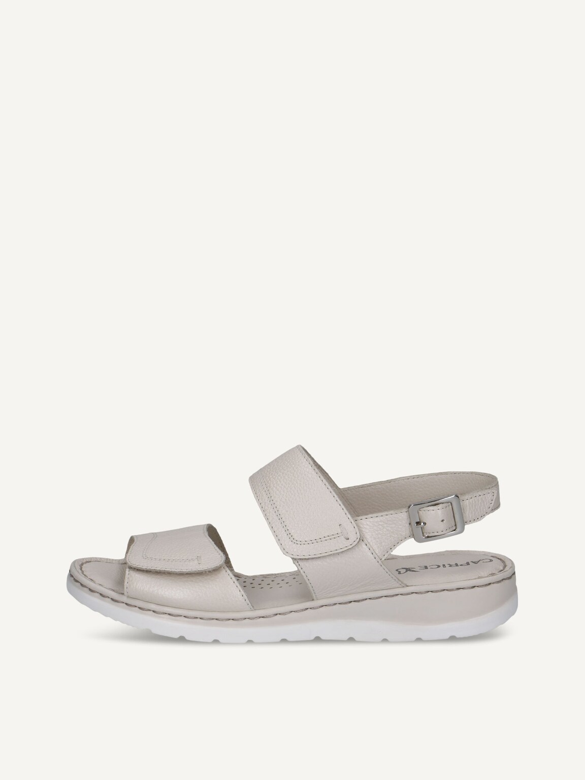 Caprice, Leather Heeled sandal - white PEARL NAPPA, image 2 of 5