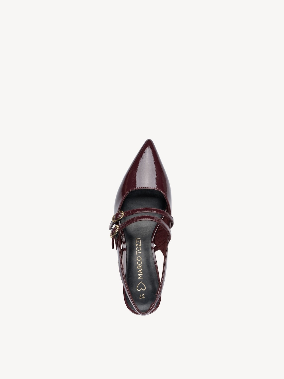 Marco Tozzi, Pumps - rød BORDEAUX PAT., billede 5 af 6
