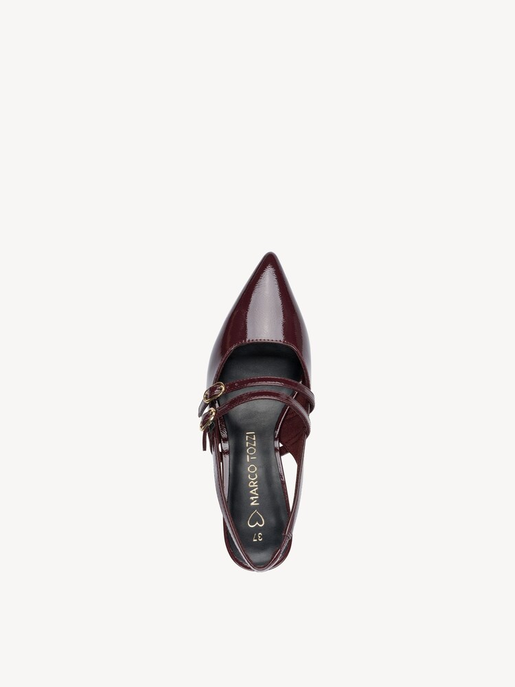 Marco Tozzi, Decolleté - rosso BORDEAUX PAT., immagine 3 di 6