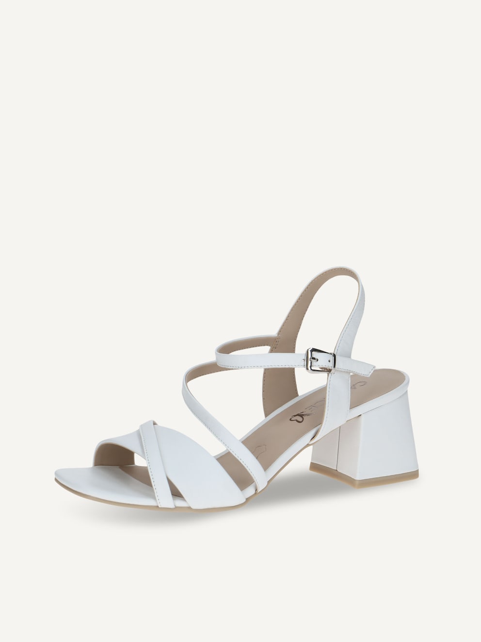 Caprice, Sandale à talon en cuir - blanc WHITE NAPPA, image 2 sur 5