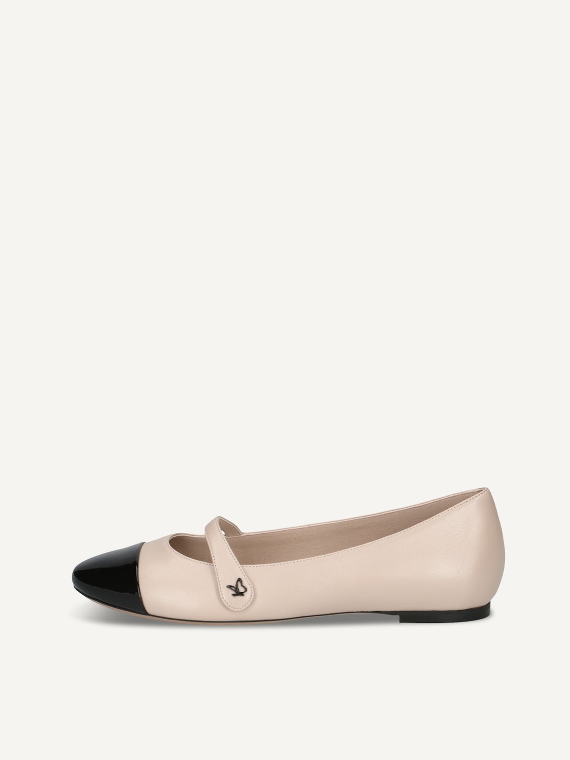 Caprice, Leather Ballerina - beige BEIGE/BLACK, image 2 of 5