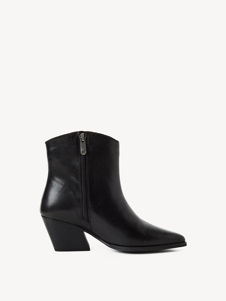Marco Tozzi, Leather Bootie - black, BLACK, Image 6 of 6