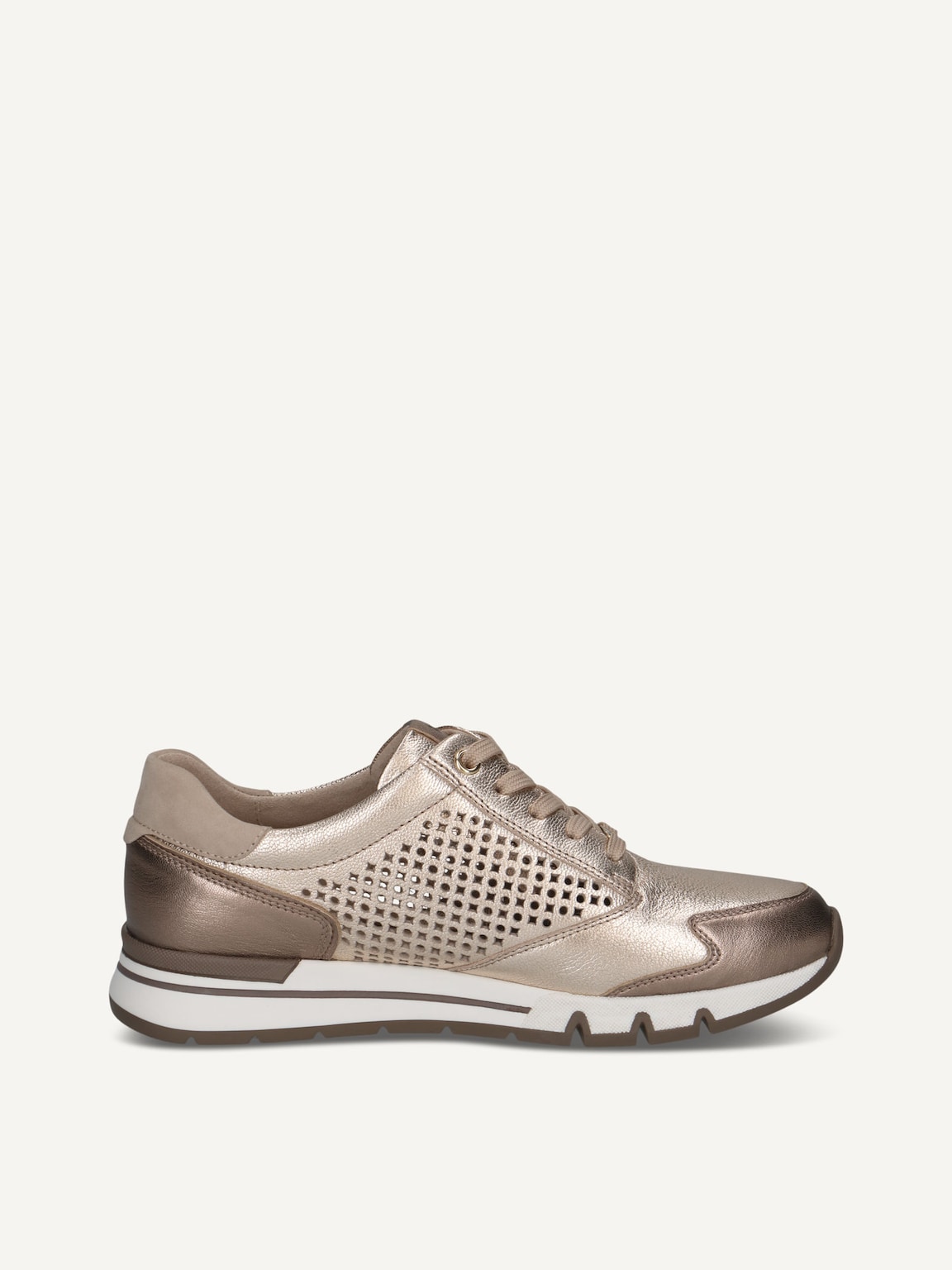 Caprice, Leather Sneaker - brown TAUPE MET.COMB, image 4 of 6