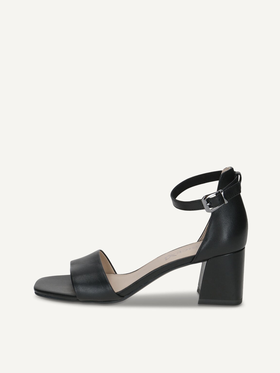 Caprice, Leather Heeled sandal - black BLACK NAPPA, image 2 of 5
