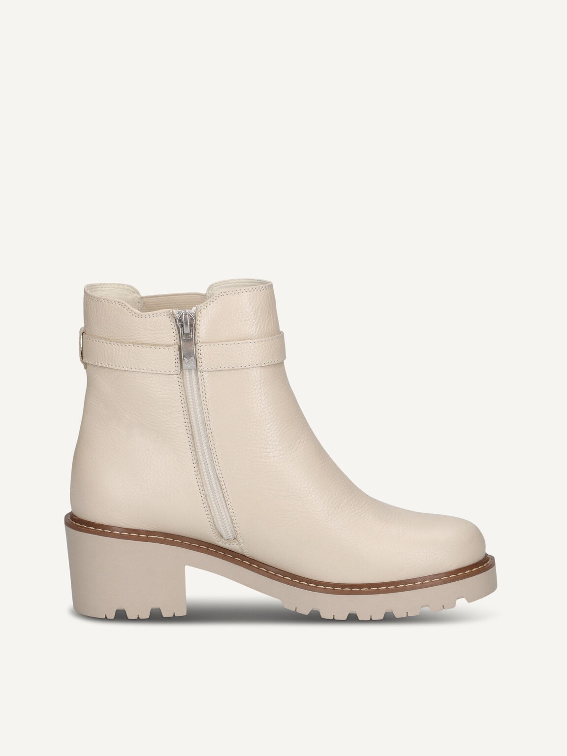 Caprice, Leather Bootie - white warm lining OFFWHITE PERL., image 4 of 6