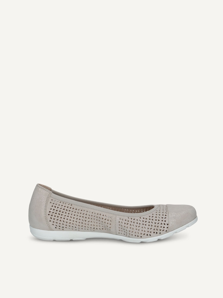 Caprice, Ballerine en cuir - gris LT GREY SPARKL, image 3 sur 5