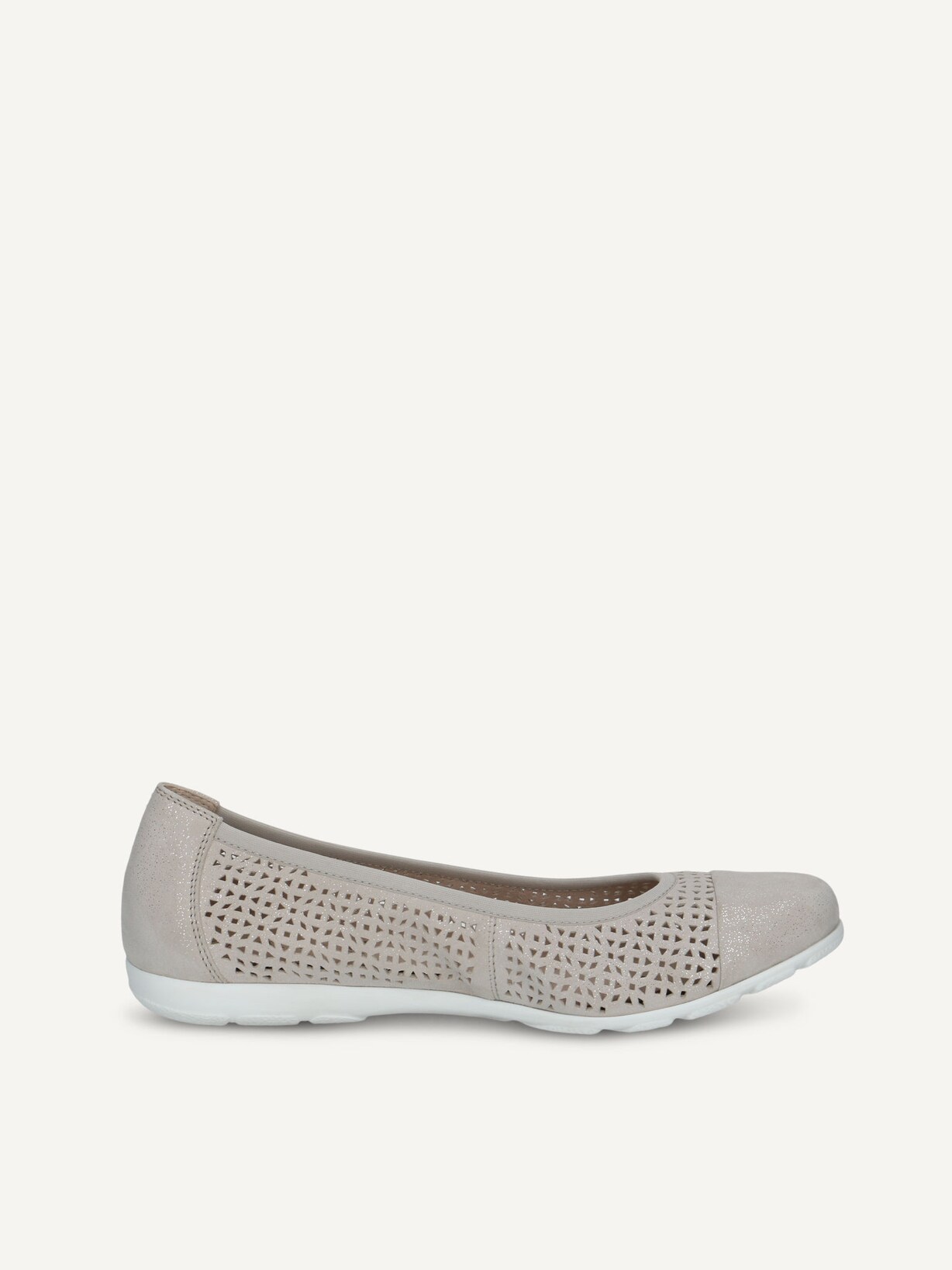 Caprice, Ballerine en cuir - gris LT GREY SPARKL, image 3 sur 5