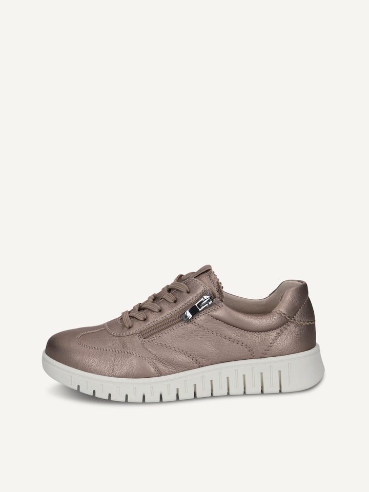 Caprice, Ledersneaker - braun TAUPE METALLIC