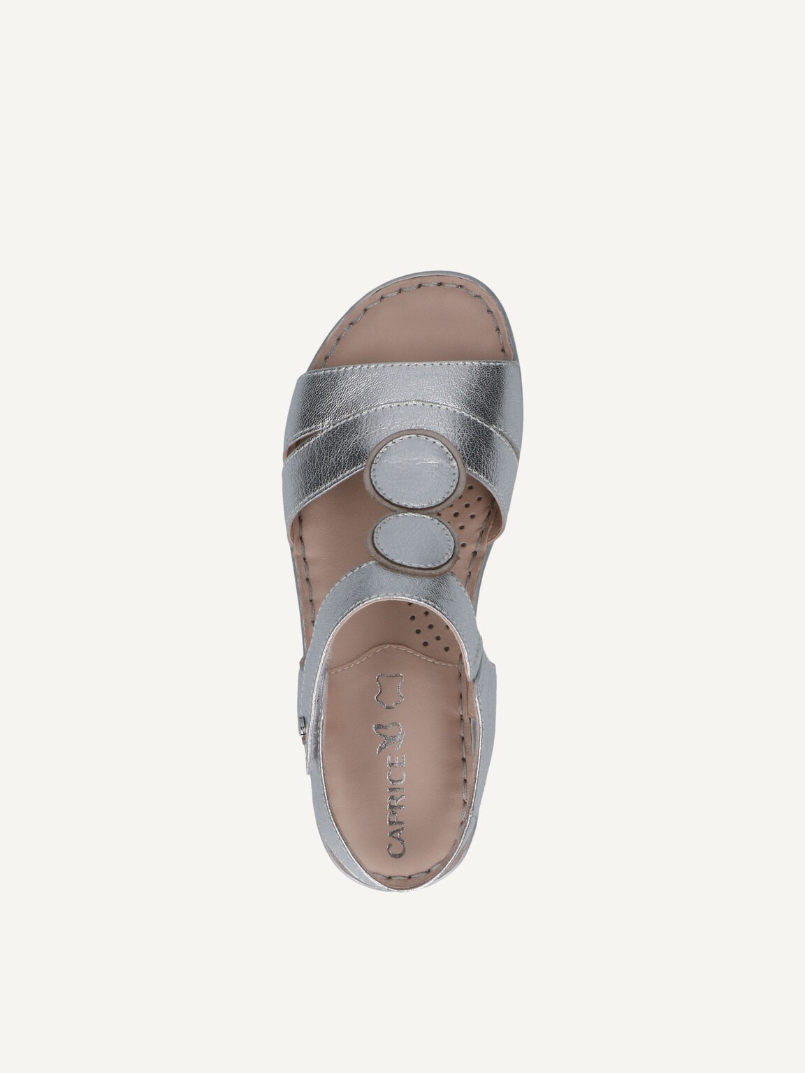 Caprice, Leather Heeled sandal - silver SILVER METAL., image 6 of 6