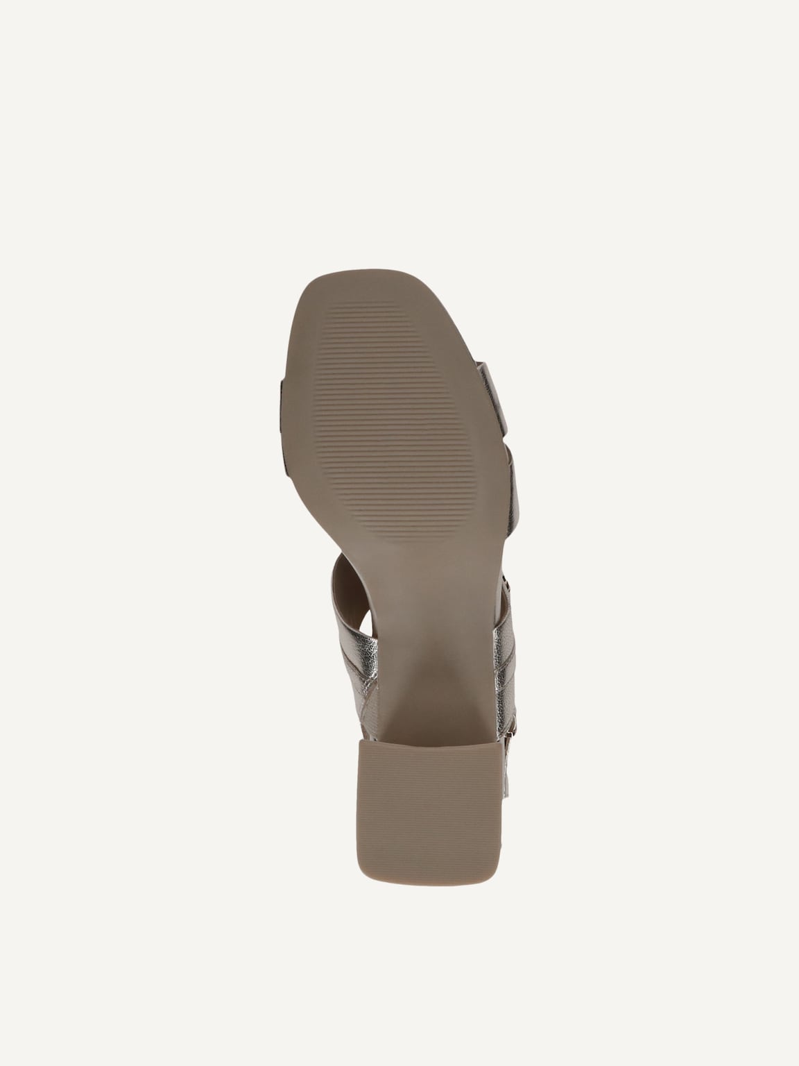 Caprice, Leather Heeled sandal - metallic PLATIN METAL., image 4 of 5