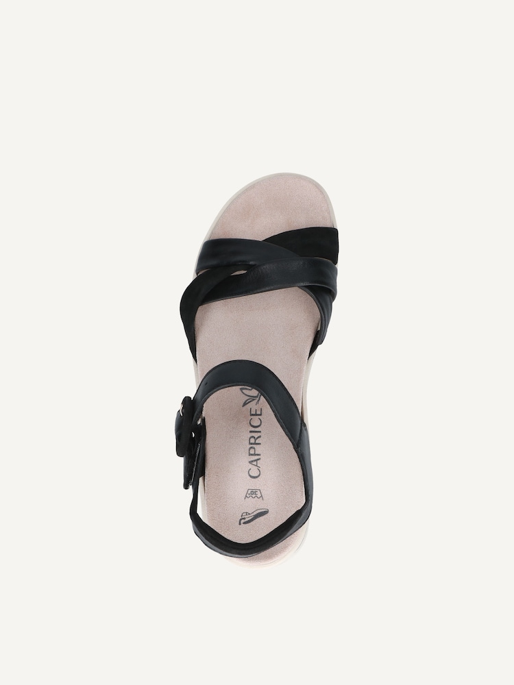Caprice, Sandale à talon en cuir - noir BLACK COMB, image 4 sur 5
