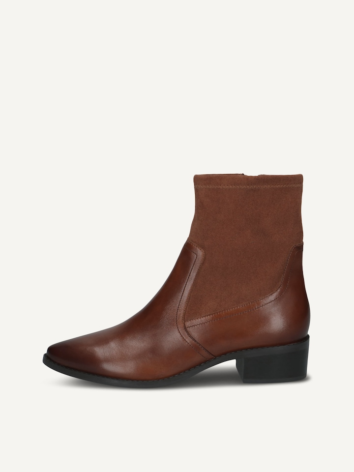Caprice, Bootie - brown COGNAC COMB