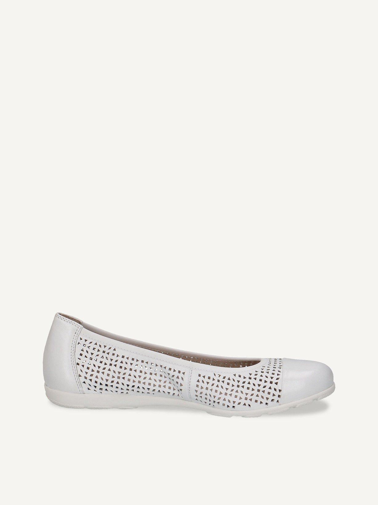 Caprice, Ballerine en cuir - blanc WHITE SOFTNAP., image 3 sur 5