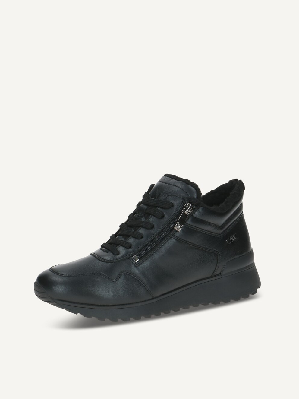 Caprice, Leather Sneaker - black warm lining BLACK NAPPA, image 1 of 10
