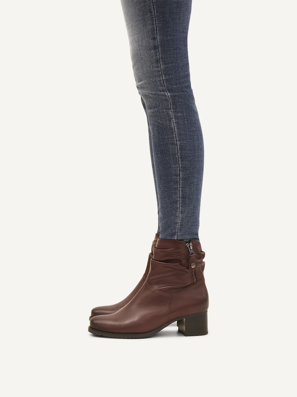 Caprice, Leather Bootie - red BORDEAUX NAPPA, image 2 of 6