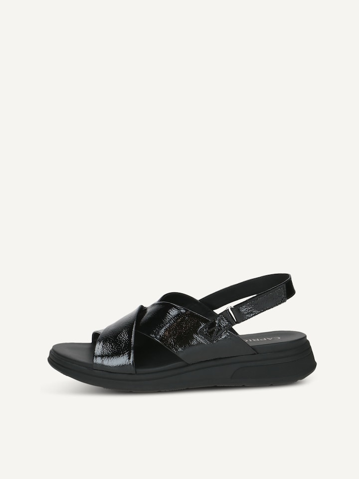 Caprice, Sandale en cuir - noir BLACK NAPLAK