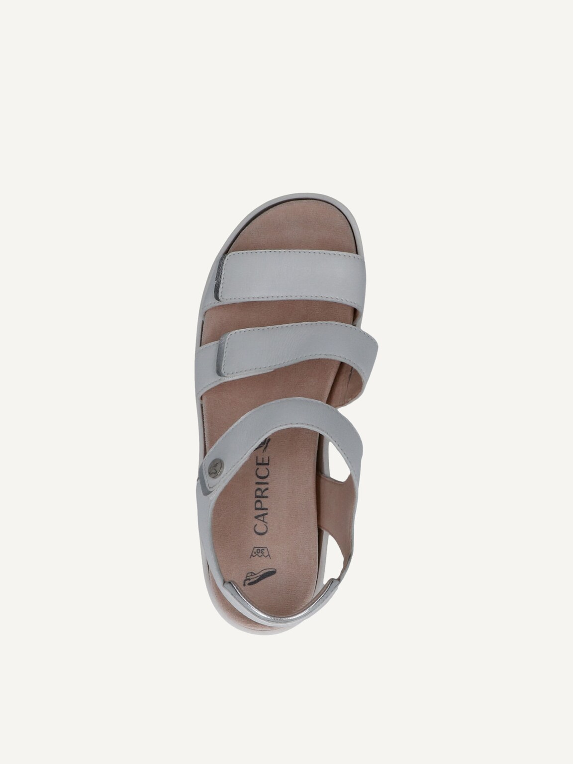Caprice, Leather Sandal - white WHITE/SILVER, image 5 of 5