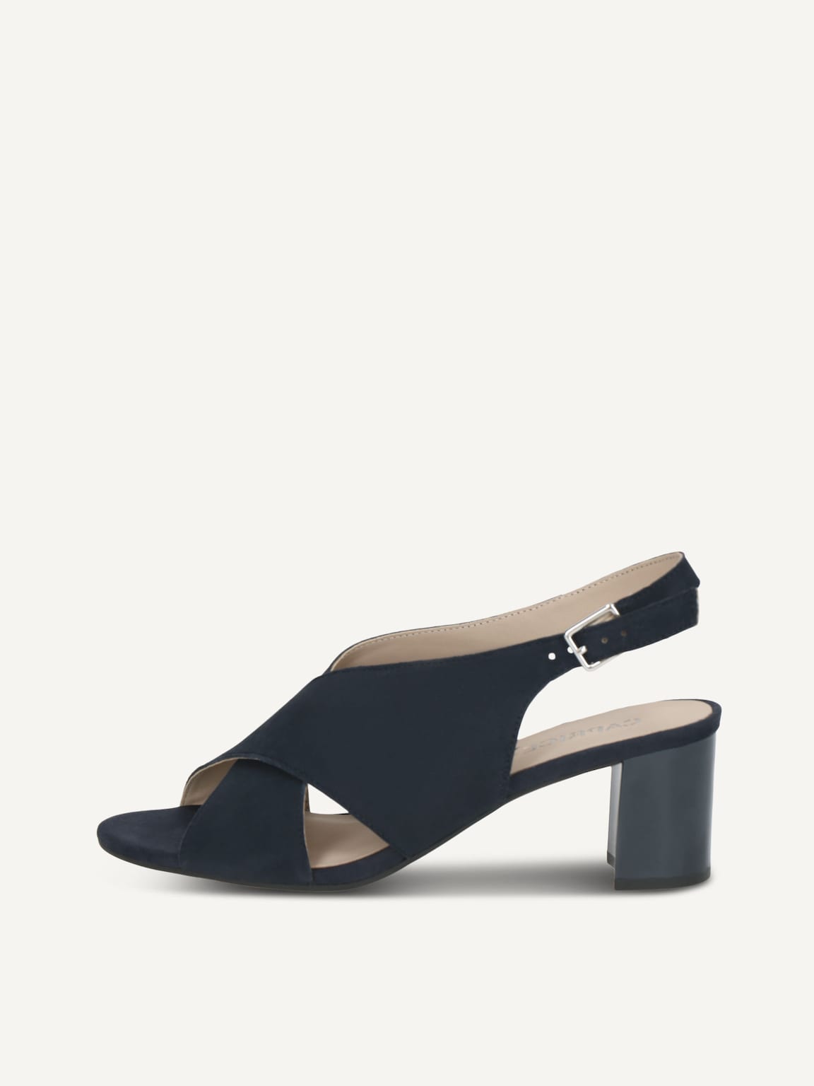 Caprice, Leather Heeled sandal - blue OCEAN SUEDE, image 2 of 5
