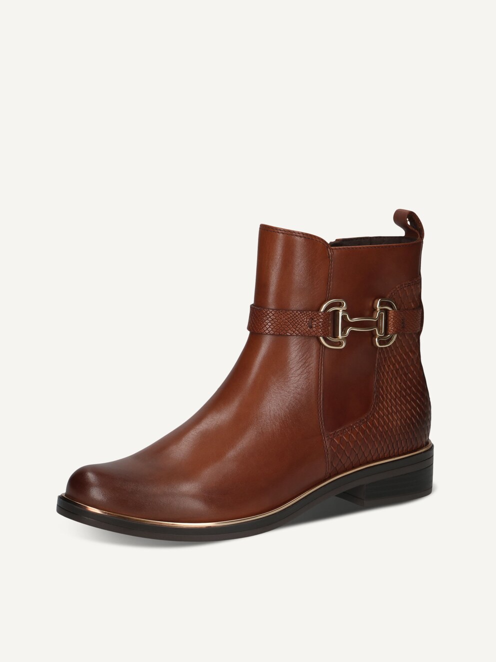 Caprice, Leather Bootie - brown COGNAC COMB, image 1 of 6