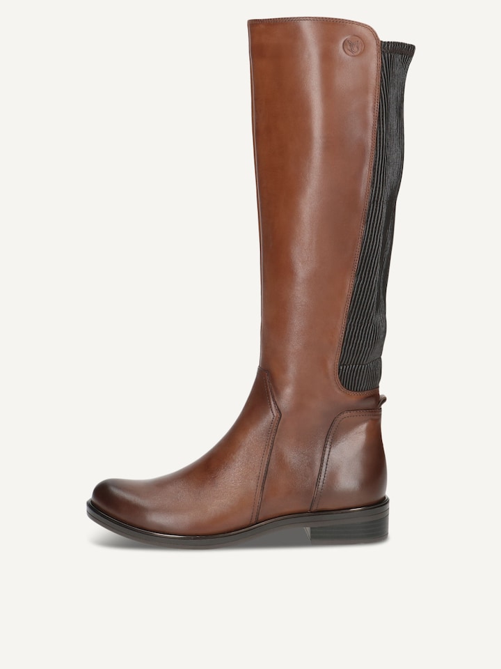 Caprice, Bottes en cuir - marron COGNAC COMB