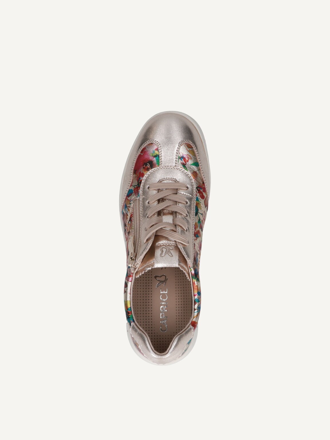 Caprice, Leather Sneaker - metallic FLOWER METAL., image 5 of 5