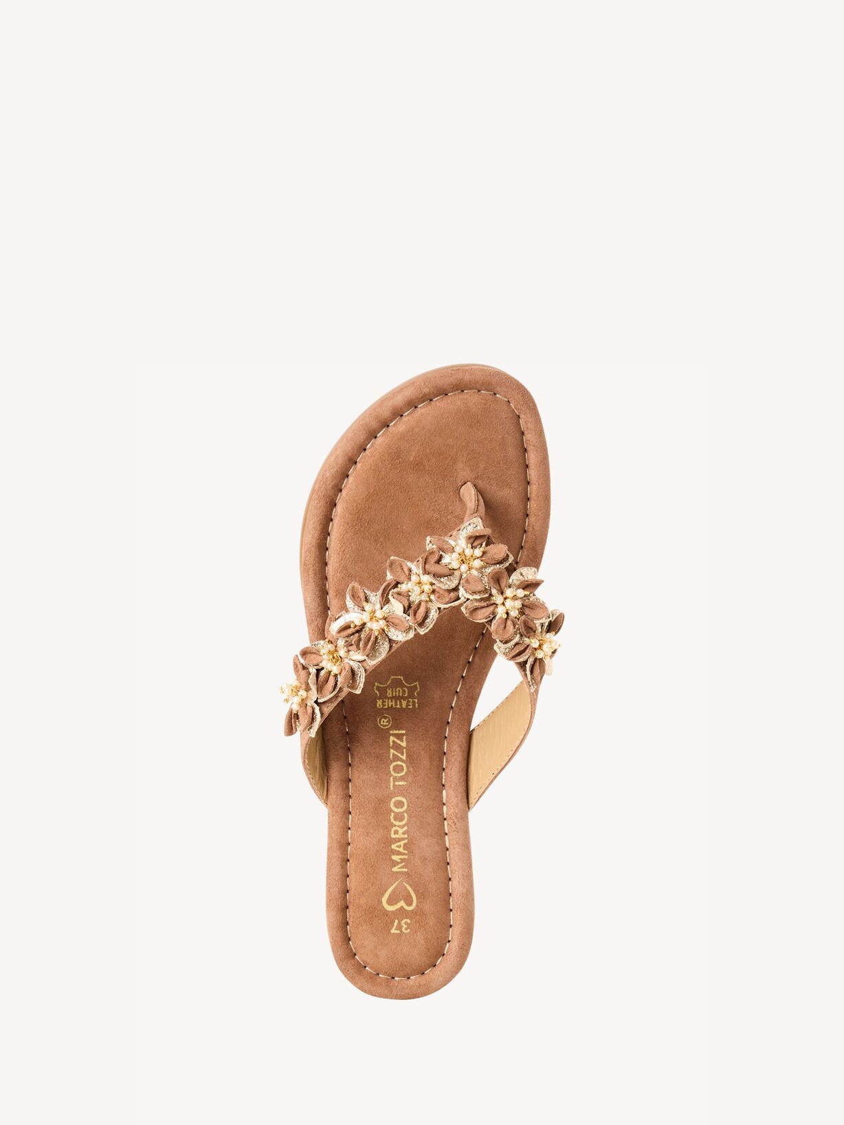 Marco Tozzi, Leather Toe separators - brown TAN COMB, image 6 of 7