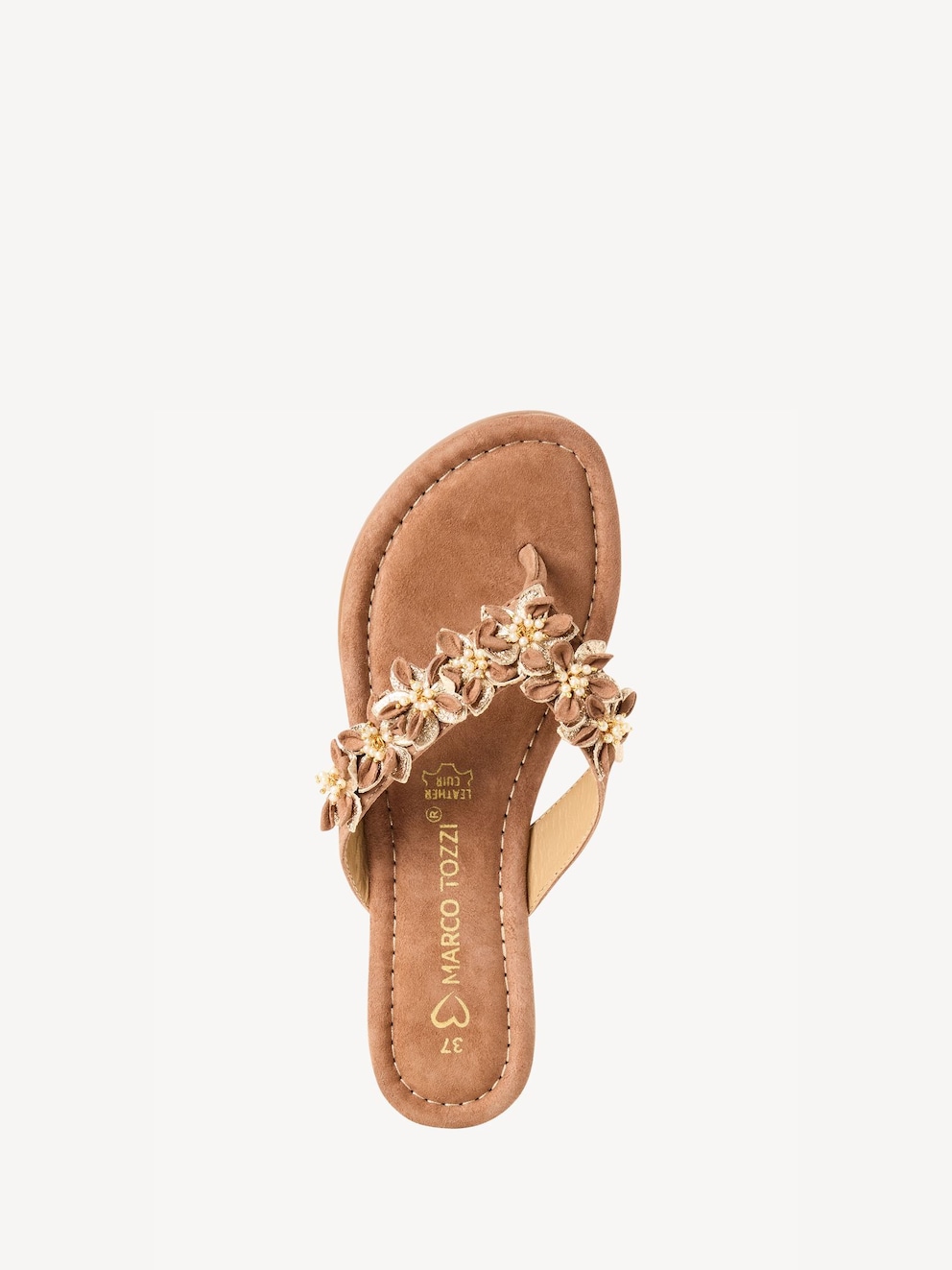 Marco Tozzi, Leather Toe separators - brown TAN COMB, image 6 of 7