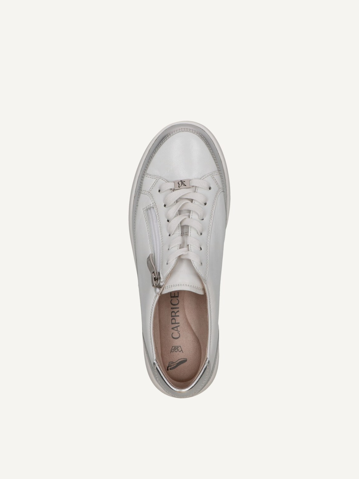 Caprice, Leather Sneaker - white WHITE/SILVER, image 5 of 5