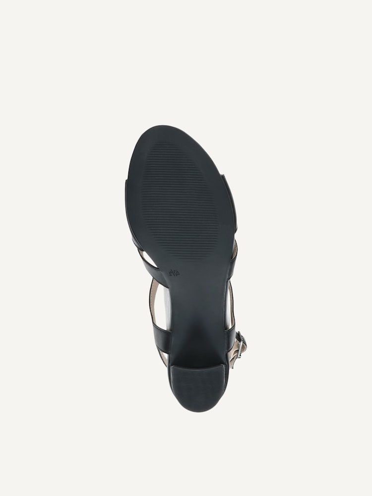 Caprice, Leather Heeled sandal - black BLACK NAPPA, image 5 of 6