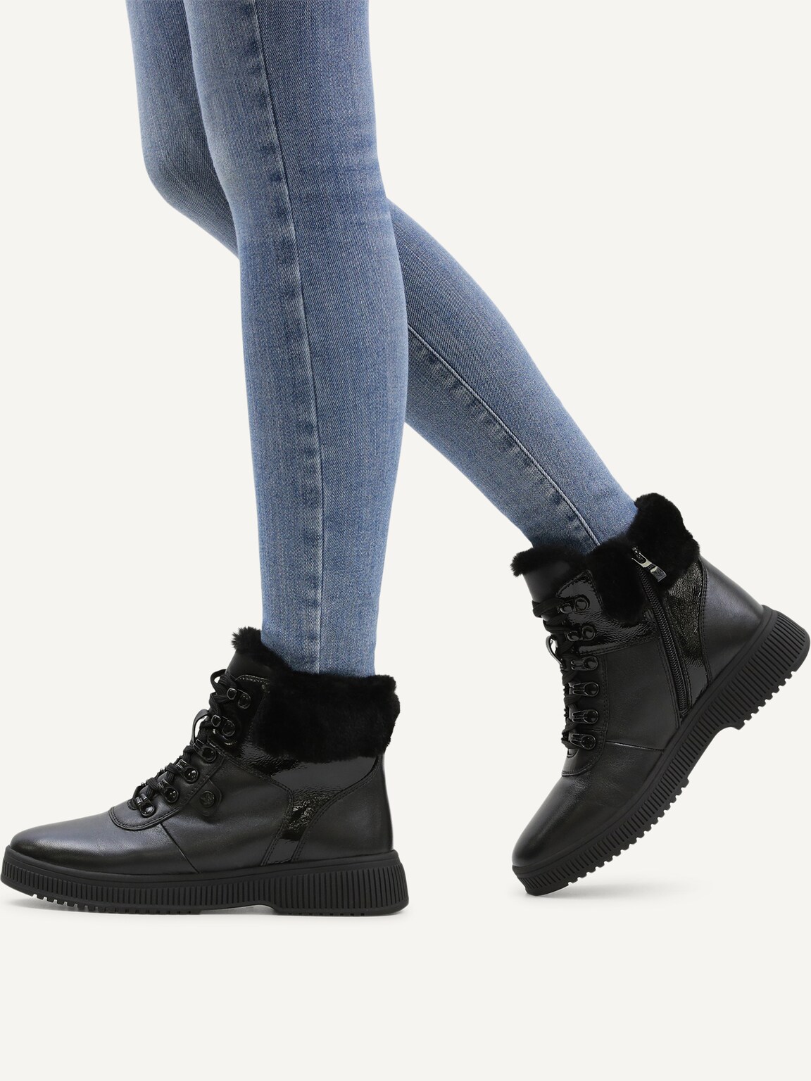 Caprice, Bootie - black warm lining BLACK COMB, image 2 of 6