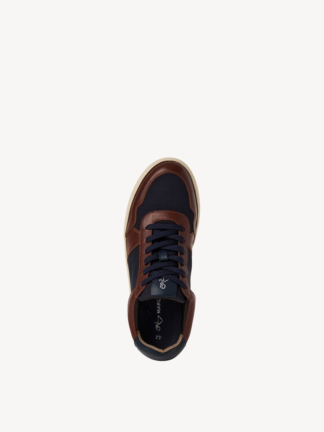 Marco Tozzi, Leather Sneaker - brown COGNAC COMB, image 5 of 6