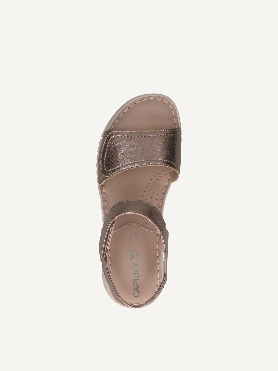Caprice, Leather Heeled sandal - metallic TAUPE METALLIC, image 5 of 5