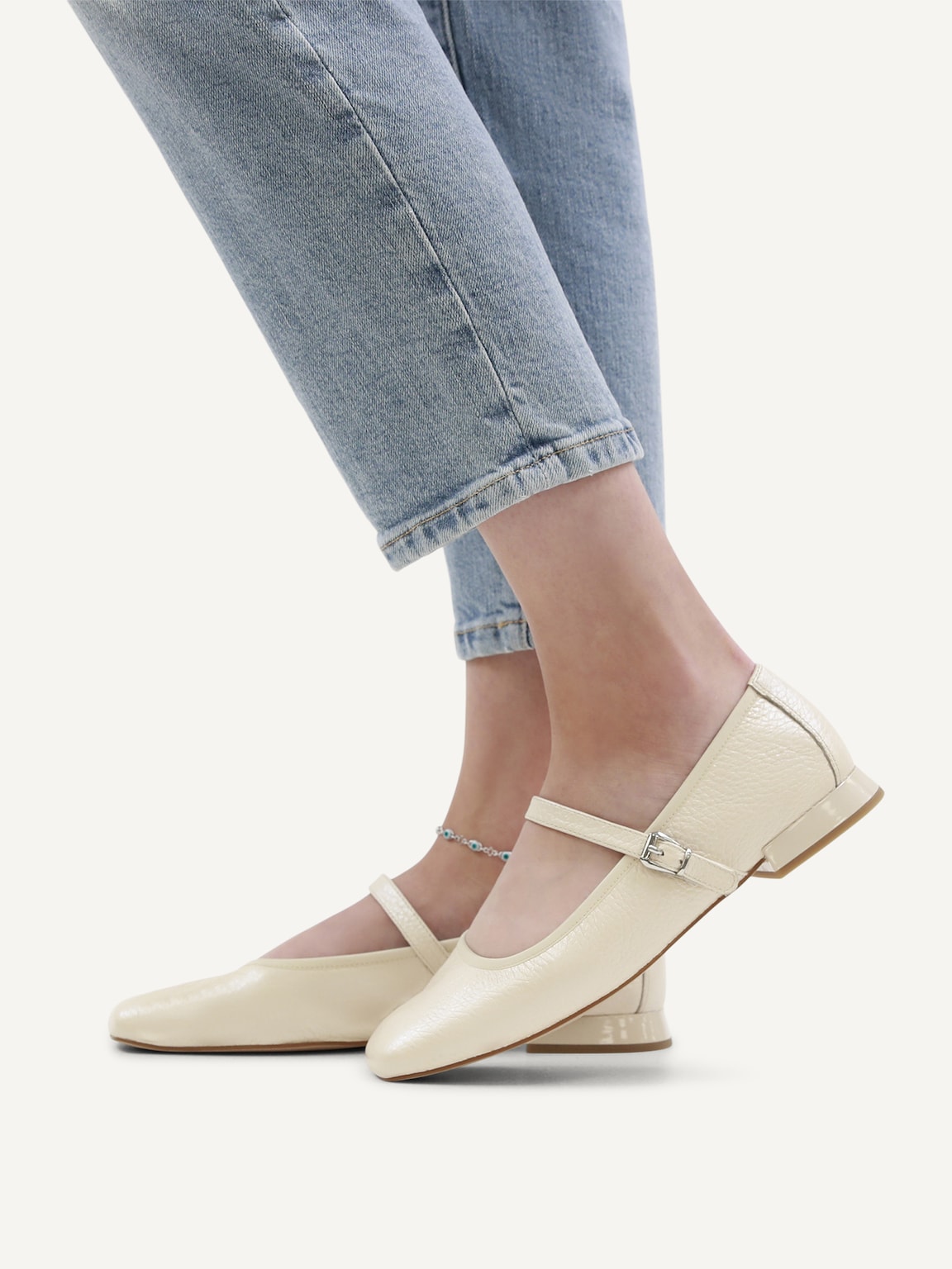 Caprice, Leather Ballerina - beige ECRU PERL.DEER, image 2 of 6