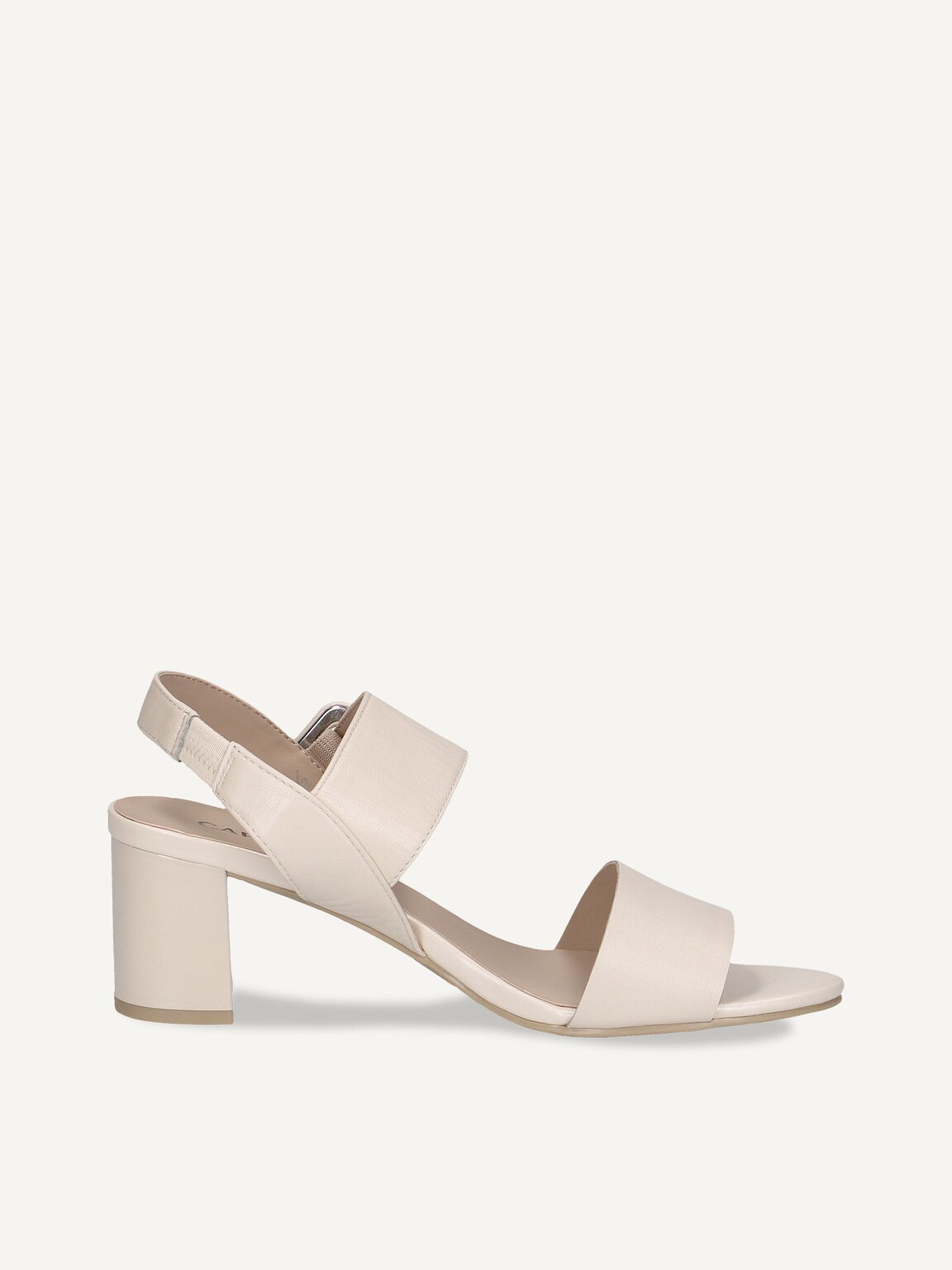 Caprice, Leather Heeled sandal - beige CREAM PERLATO, image 4 of 6