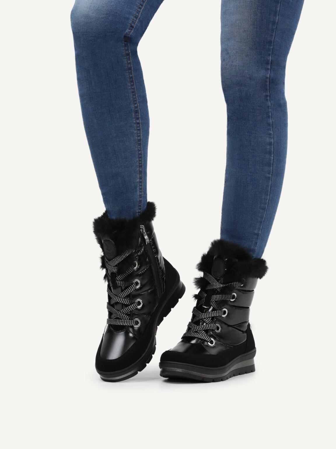 Caprice, Bootie - black warm lining BLACK COMB, image 2 of 6