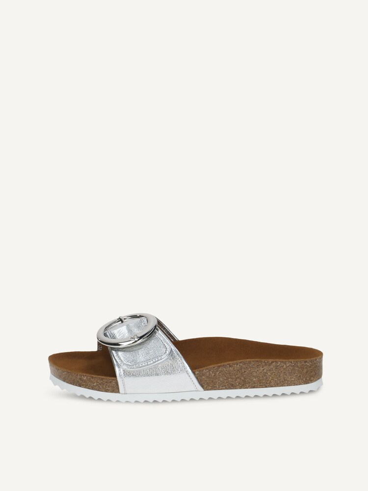 Caprice, Leather Mule - silver SILVER METAL., image 3 of 6