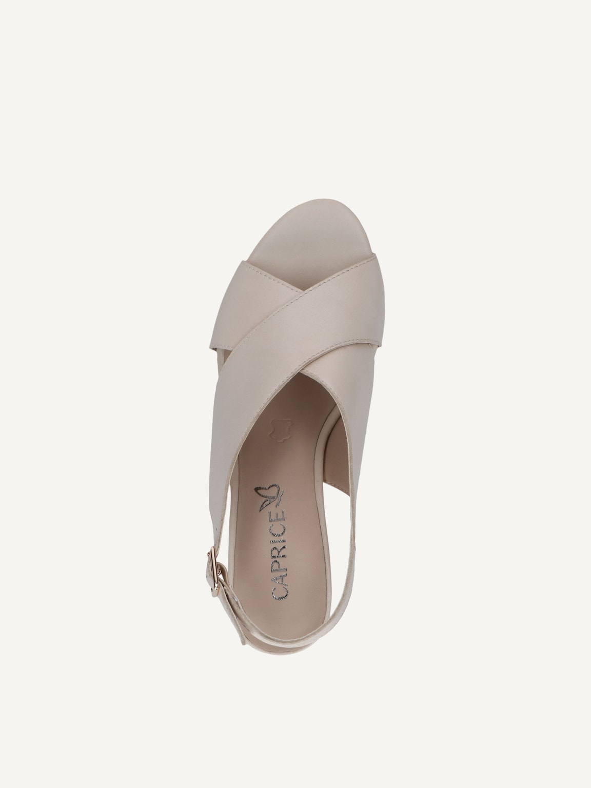 Caprice, Leather Heeled sandal - beige CREAM PERLATO, image 5 of 5