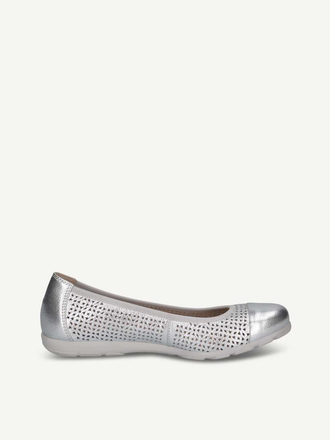 Caprice, Leather Ballerina - silver SILVER, image 3 of 5