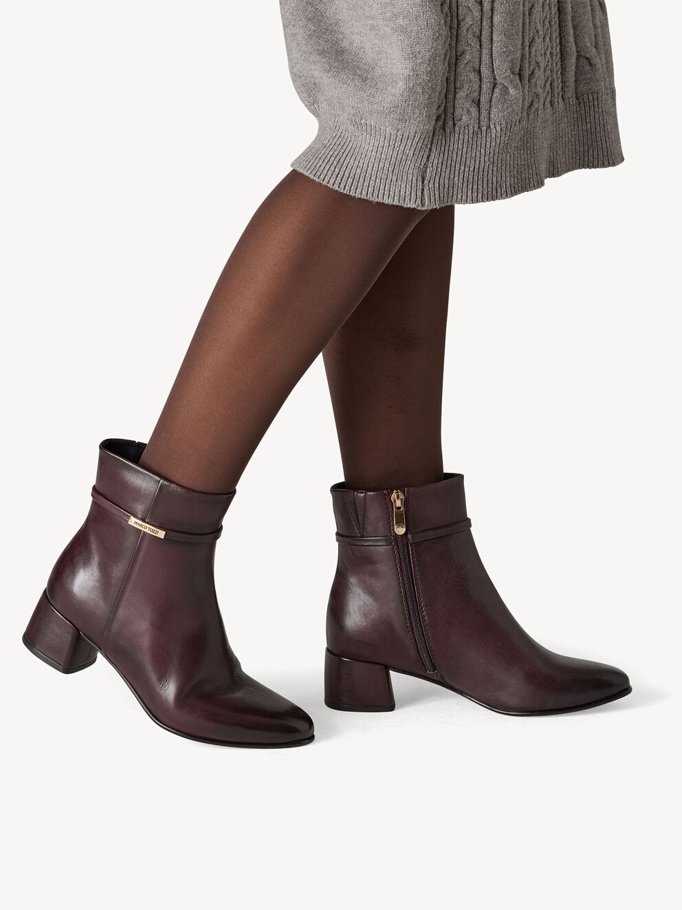 Marco Tozzi, Bootie - red, BORDEAUX, Image 2 of 7