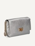 Selected, Caprice, Leather Bag - metallic SILVER METALL.