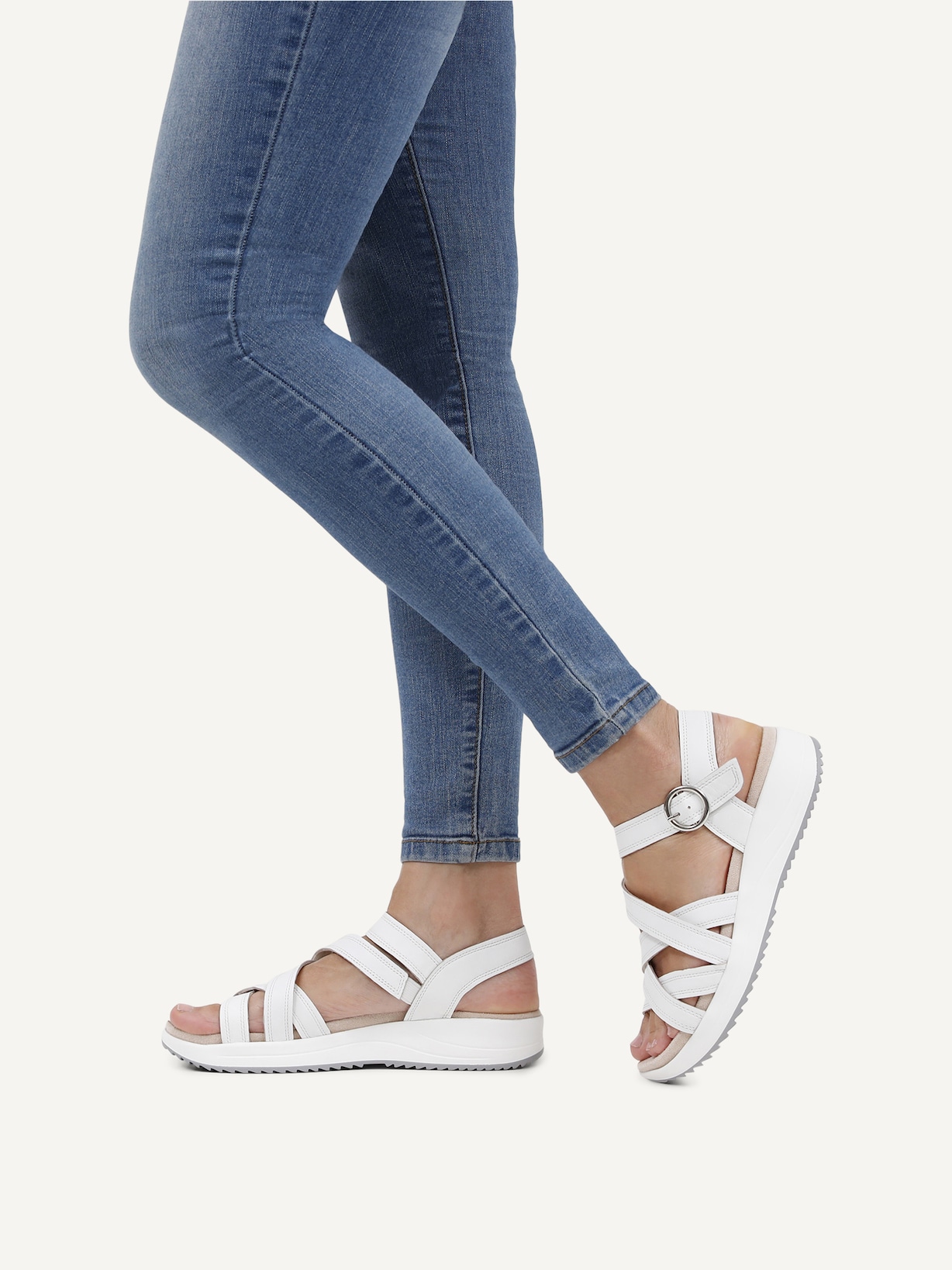 Caprice, Sandale en cuir - blanc WHITE NAPPA, image 2 sur 6